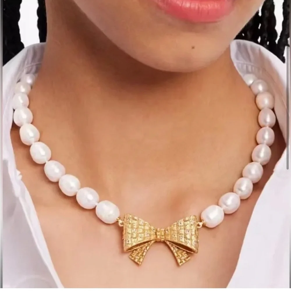 Kate Spade Wrapped In A Bow Pearl Necklace‎ NEW